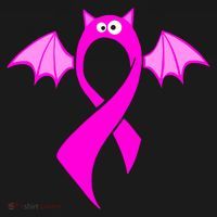 Breast Cancer Halloween Bat Pink Ribbon Women's T-Shirt thumb 6