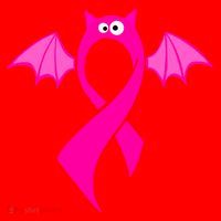 Breast Cancer Halloween Bat Pink Ribbon Santa Hat thumb 1