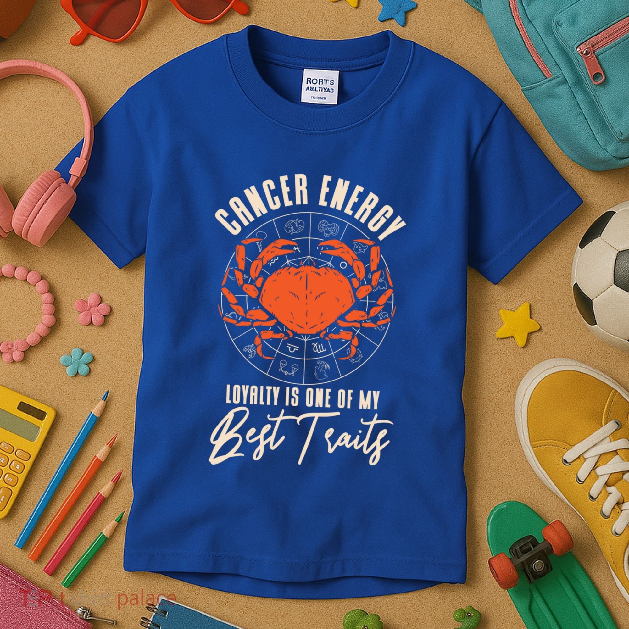 Born Cancer Horoscope Astrological Crab Zodiac Astrology Gift Kids T-Shirt