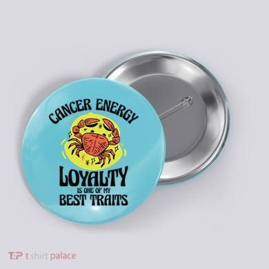 Born Cancer Horoscope Astrological Crab Zodiac Astrology Gift Button