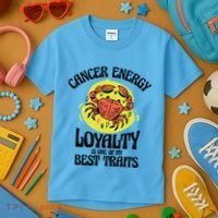 Born Cancer Horoscope Astrological Crab Zodiac Astrology Gift Kids T-Shirt thumb 3