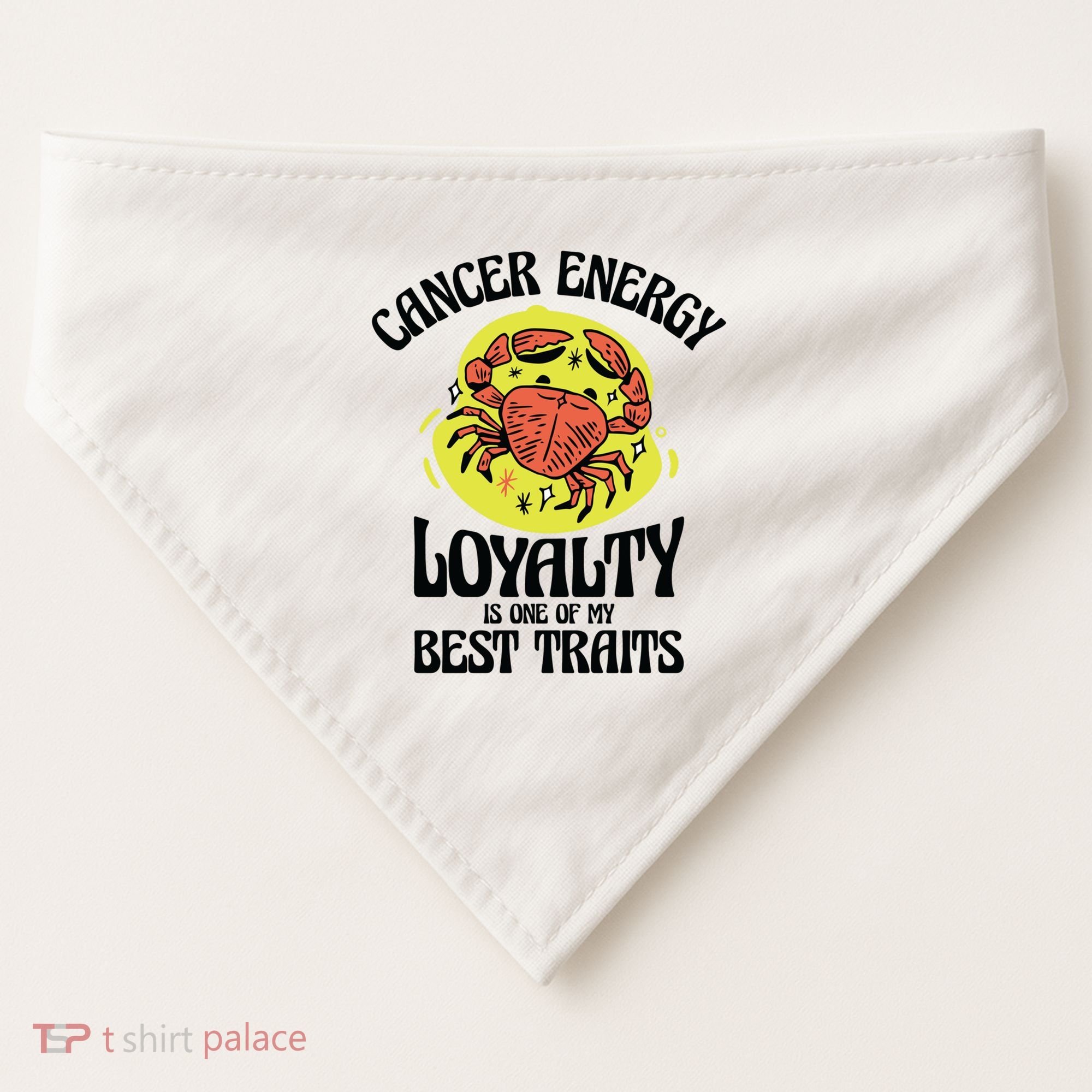 Born Cancer Horoscope Astrological Crab Zodiac Astrology Gift USA-Made Doggie Bandana