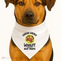 Born Cancer Horoscope Astrological Crab Zodiac Astrology Gift USA-Made Doggie Bandana thumb 1