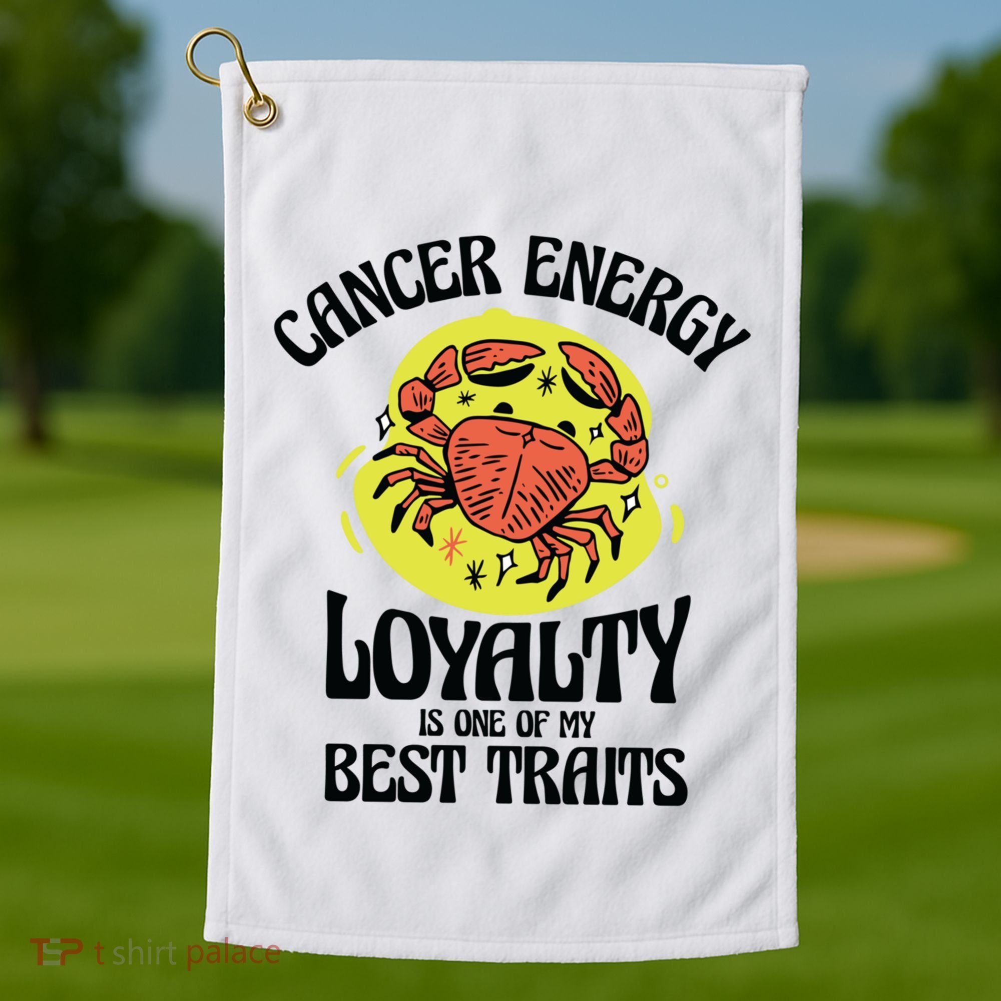 Born Cancer Horoscope Astrological Crab Zodiac Astrology Gift Golf Towel