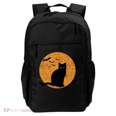 Black Cat Halloween Moon Backpack
