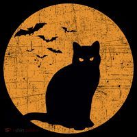 Black Cat Halloween Moon Mousepad thumb 1
