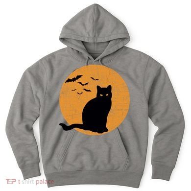 Black Cat Halloween Moon Hoodie