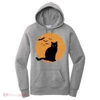 Black Cat Halloween Moon Women's Hoodie thumb 0