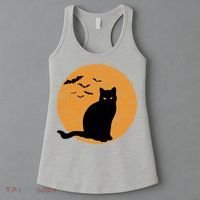 Black Cat Halloween Moon Women's Tank Top thumb 3