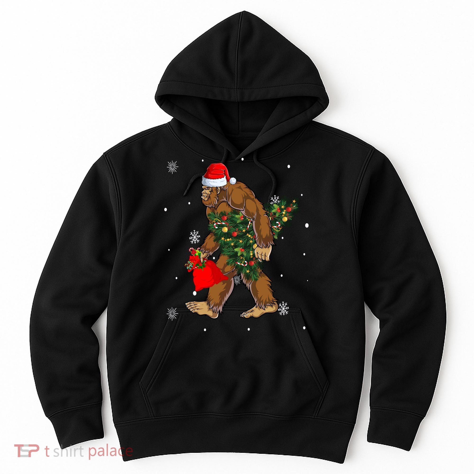 Bigfoot Christmas Holiday Festive Hoodie