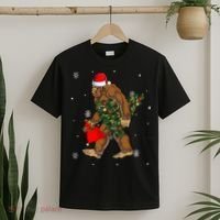Bigfoot Christmas Holiday Festive T-Shirt thumb 2