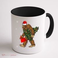 Bigfoot Christmas Holiday Festive Coffee Mug thumb 1