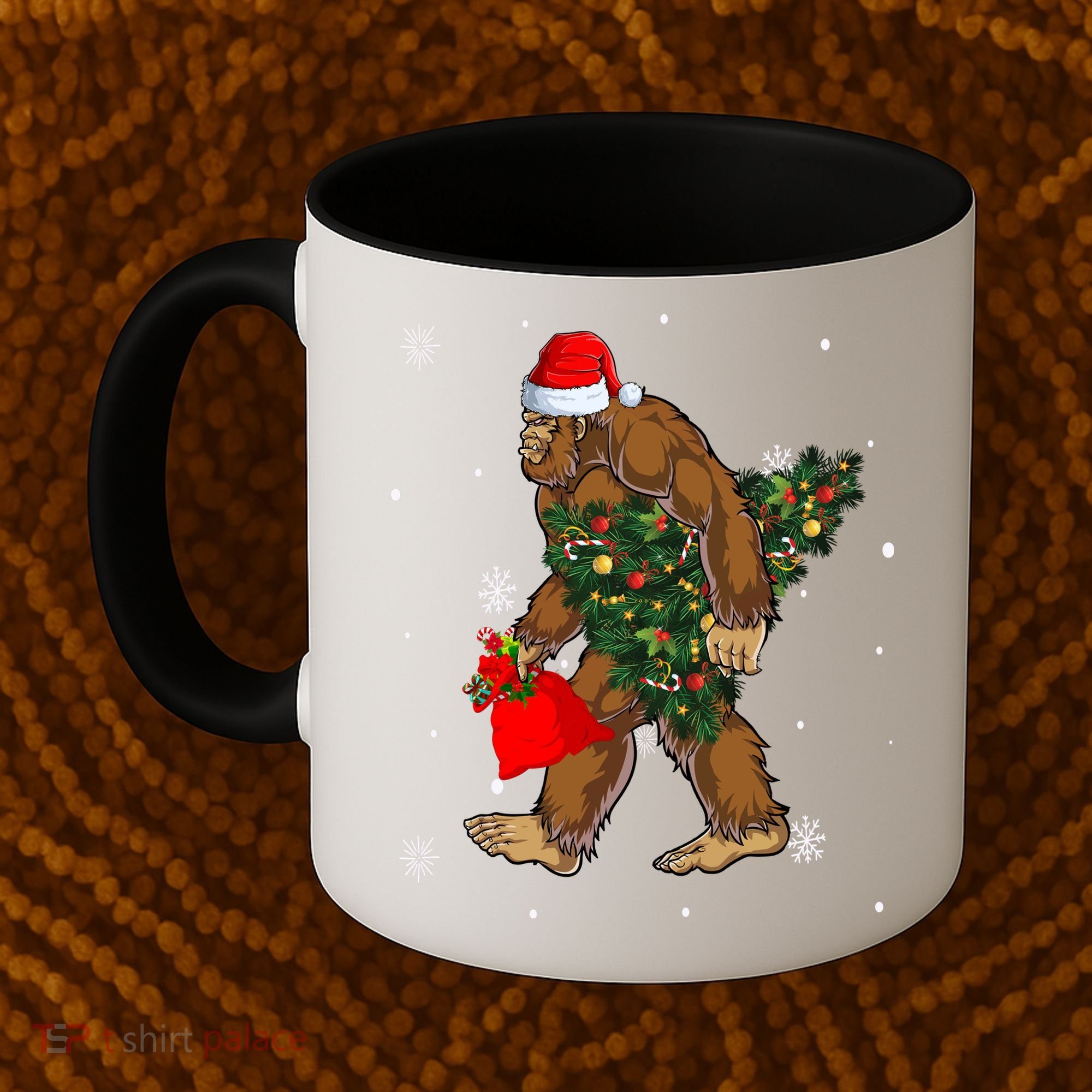 Bigfoot Christmas Holiday Festive Coffee Mug