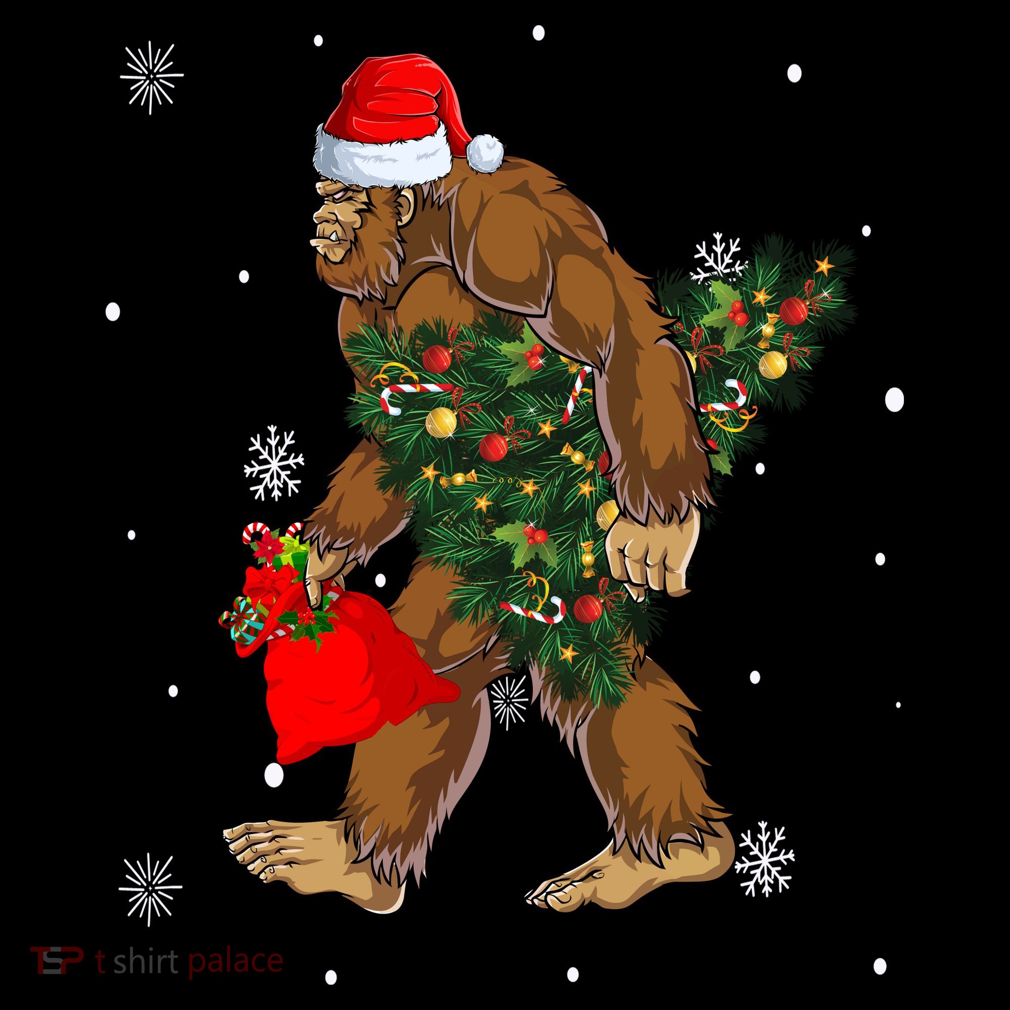 Bigfoot Christmas Holiday Festive Coffee Mug