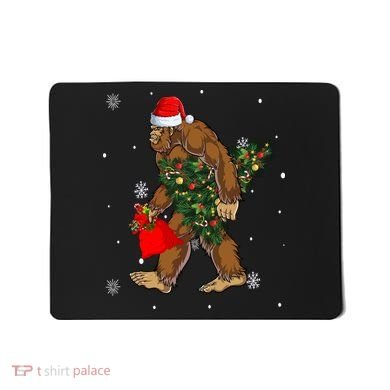 Bigfoot Christmas Holiday Festive Mousepad