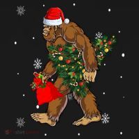 Bigfoot Christmas Holiday Festive Mousepad thumb 1