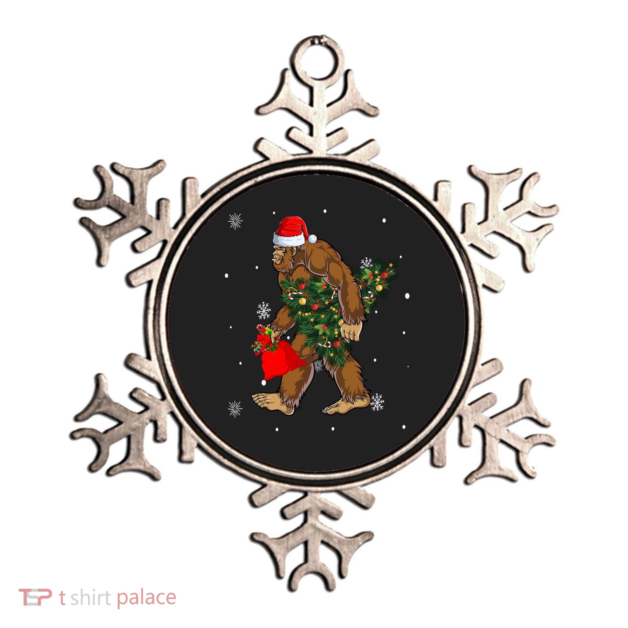Bigfoot Christmas Holiday Festive Ornament