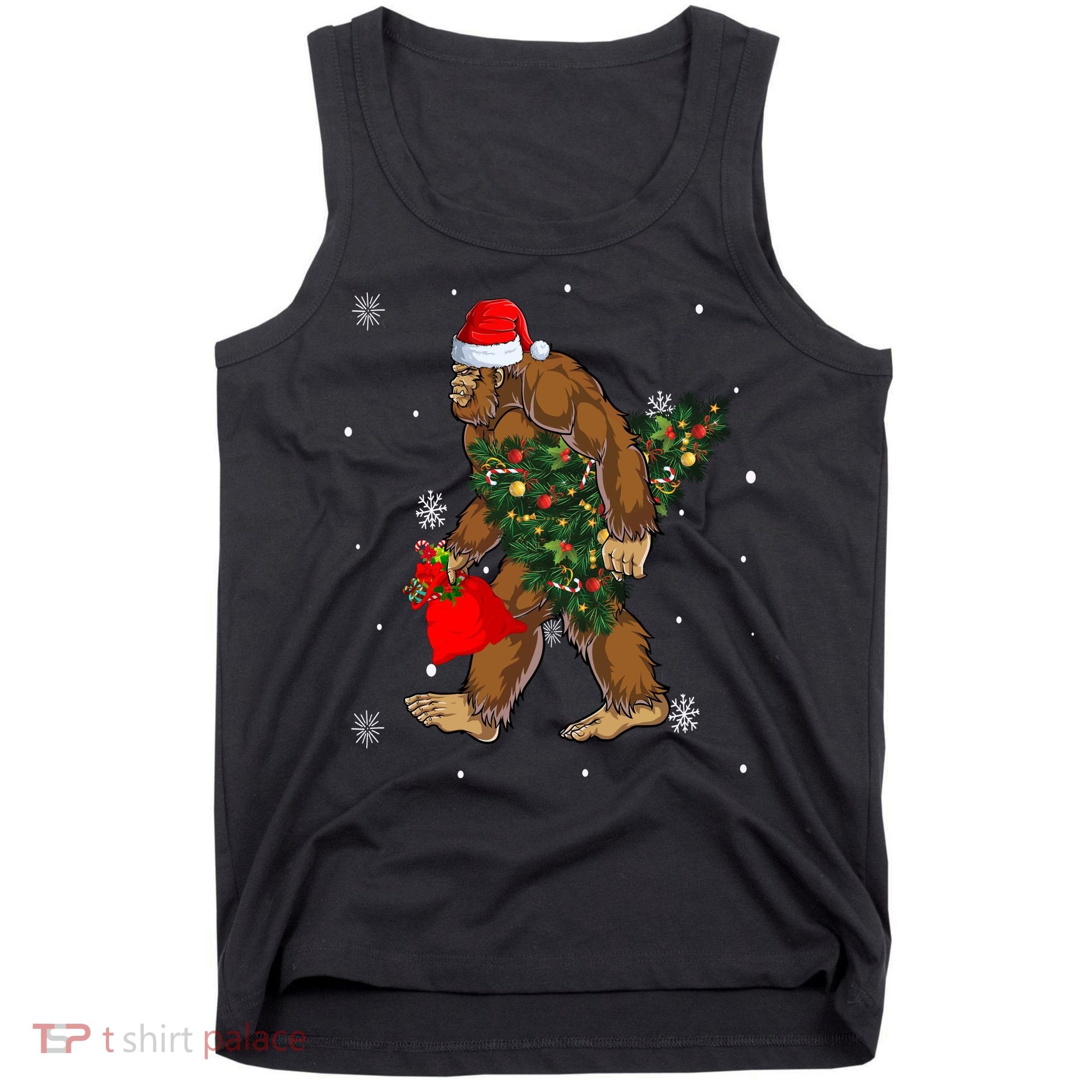 Bigfoot Christmas Holiday Festive Tank Top