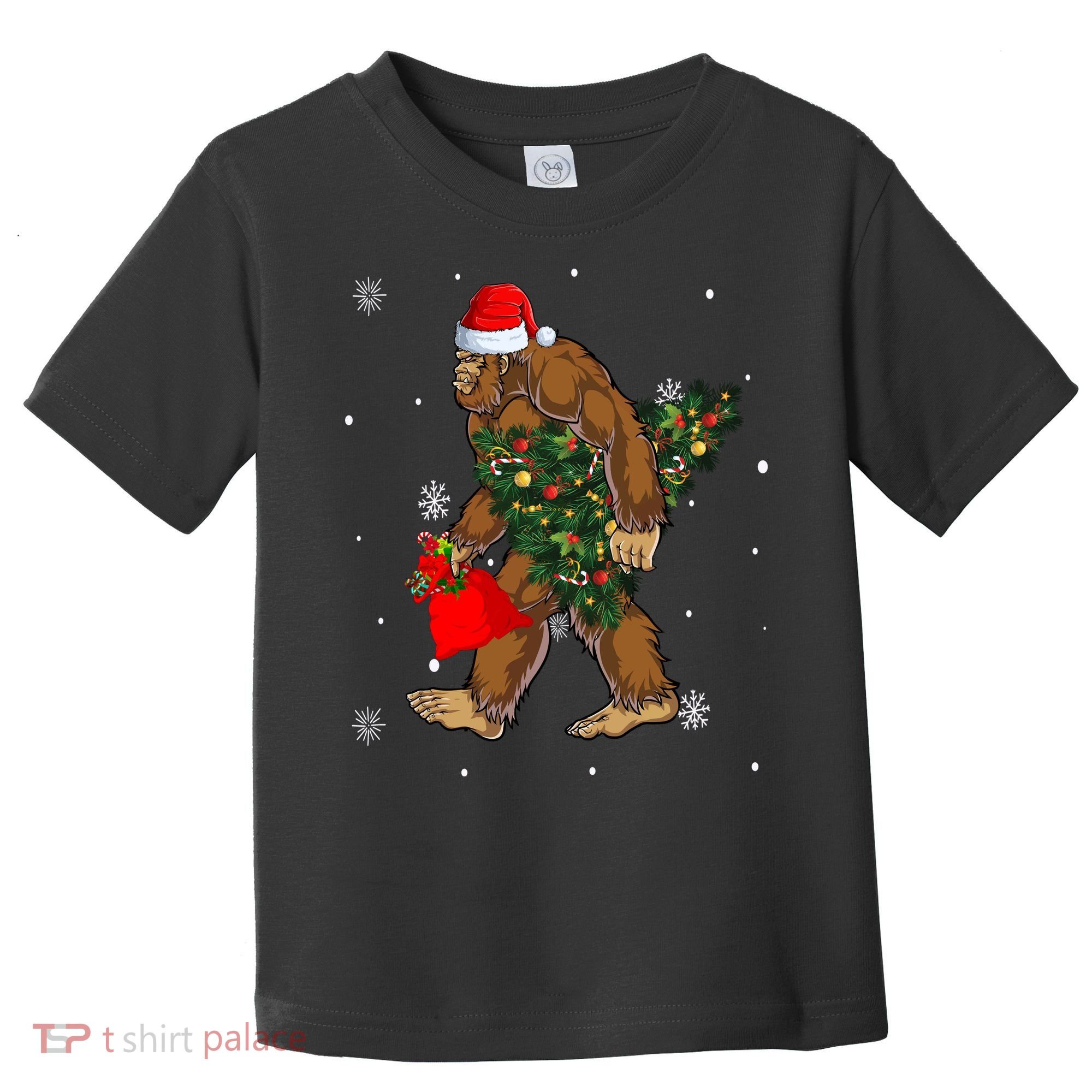 Bigfoot Christmas Holiday Festive Toddler T-Shirt