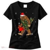 Bigfoot Christmas Holiday Festive Women's T-Shirt thumb 0