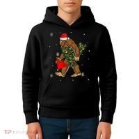 Bigfoot Christmas Holiday Festive Kids Hoodie thumb 4