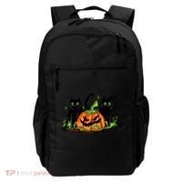 Black Cat Halloween Cute Pumpkin Backpack thumb 0