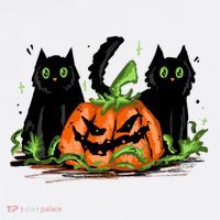 Black Cat Halloween Cute Pumpkin Kids Hoodie thumb 5