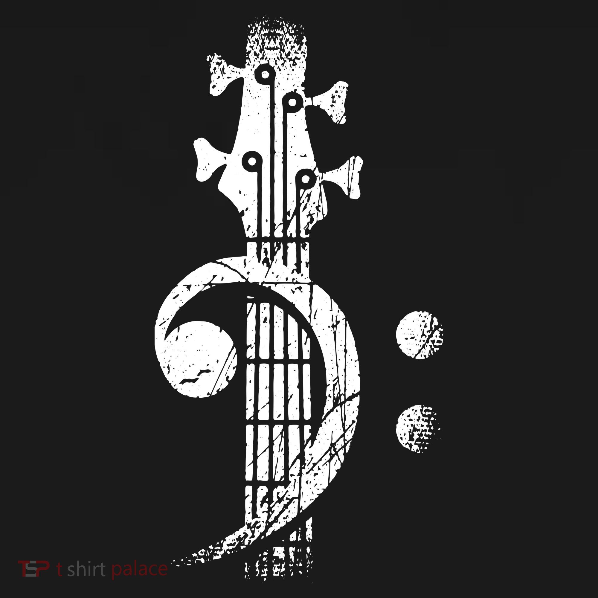 Bass Cleff Headstock Bass Guitar Backpack