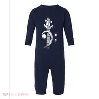 Bass Cleff Headstock Bass Guitar Infant Fleece One Piece thumb 0