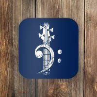 Bass Cleff Headstock Bass Guitar Coaster thumb 0