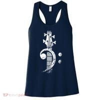 Bass Cleff Headstock Bass Guitar Women's Tank Top thumb 0