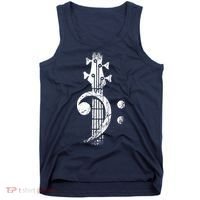 Bass Cleff Headstock Bass Guitar Tank Top thumb 0