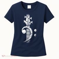 Bass Cleff Headstock Bass Guitar Women's T-Shirt thumb 0