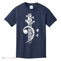 Bass Cleff Headstock Bass Guitar Kids T-Shirt thumb 0