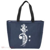Bass Cleff Headstock Bass Guitar Tote Bag thumb 0