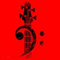 Bass Cleff Headstock Bass Guitar Santa Hat thumb 1