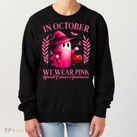 Breast Cancer Halloween Ghost Wear Pink In October Women's Sweatshirt thumb 0