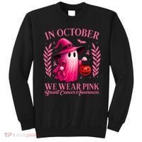 Breast Cancer Halloween Ghost Wear Pink In October Sweatshirt thumb 0
