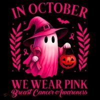 Breast Cancer Halloween Ghost Wear Pink In October Coffee Mug thumb 5