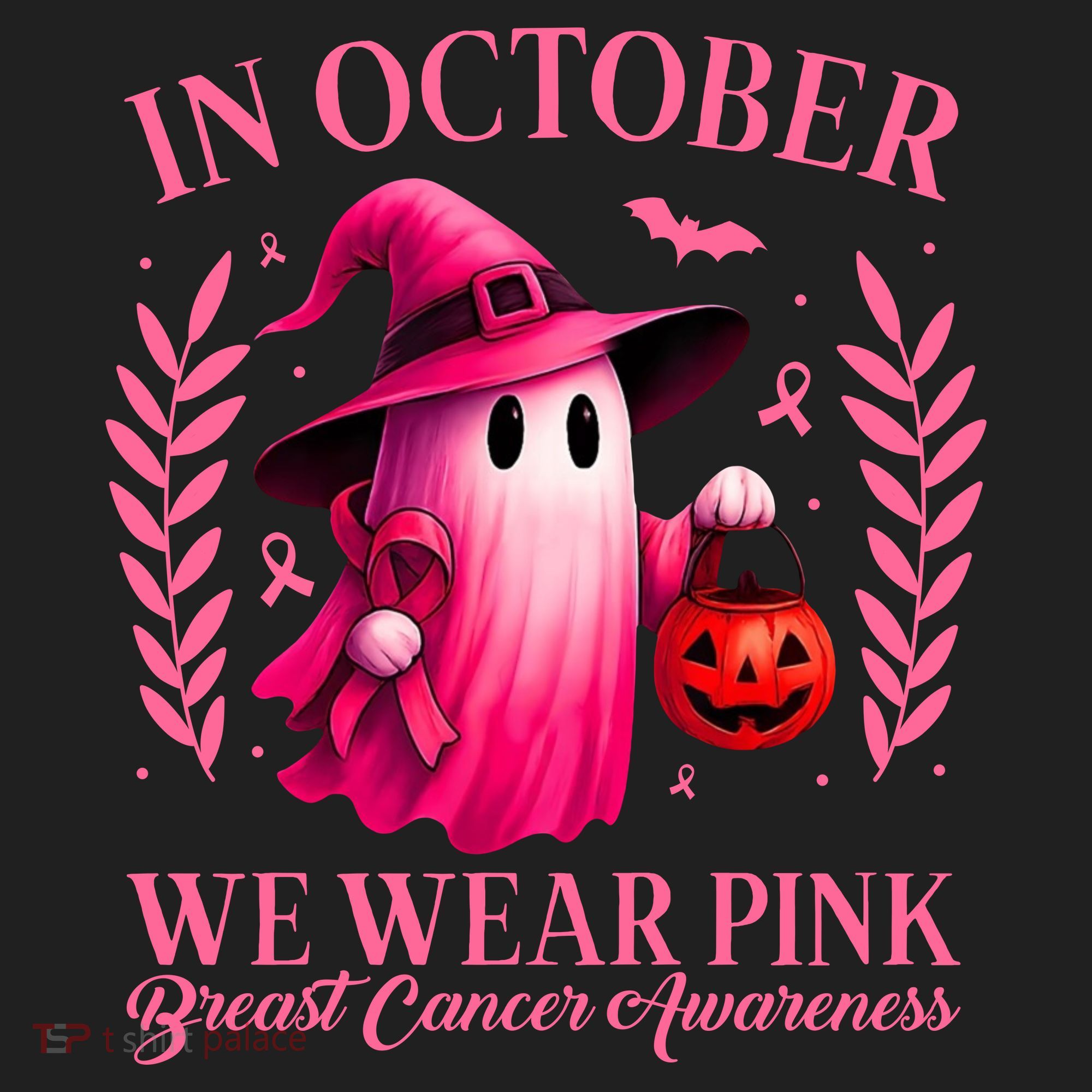Breast Cancer Halloween Ghost Wear Pink In October Beanie