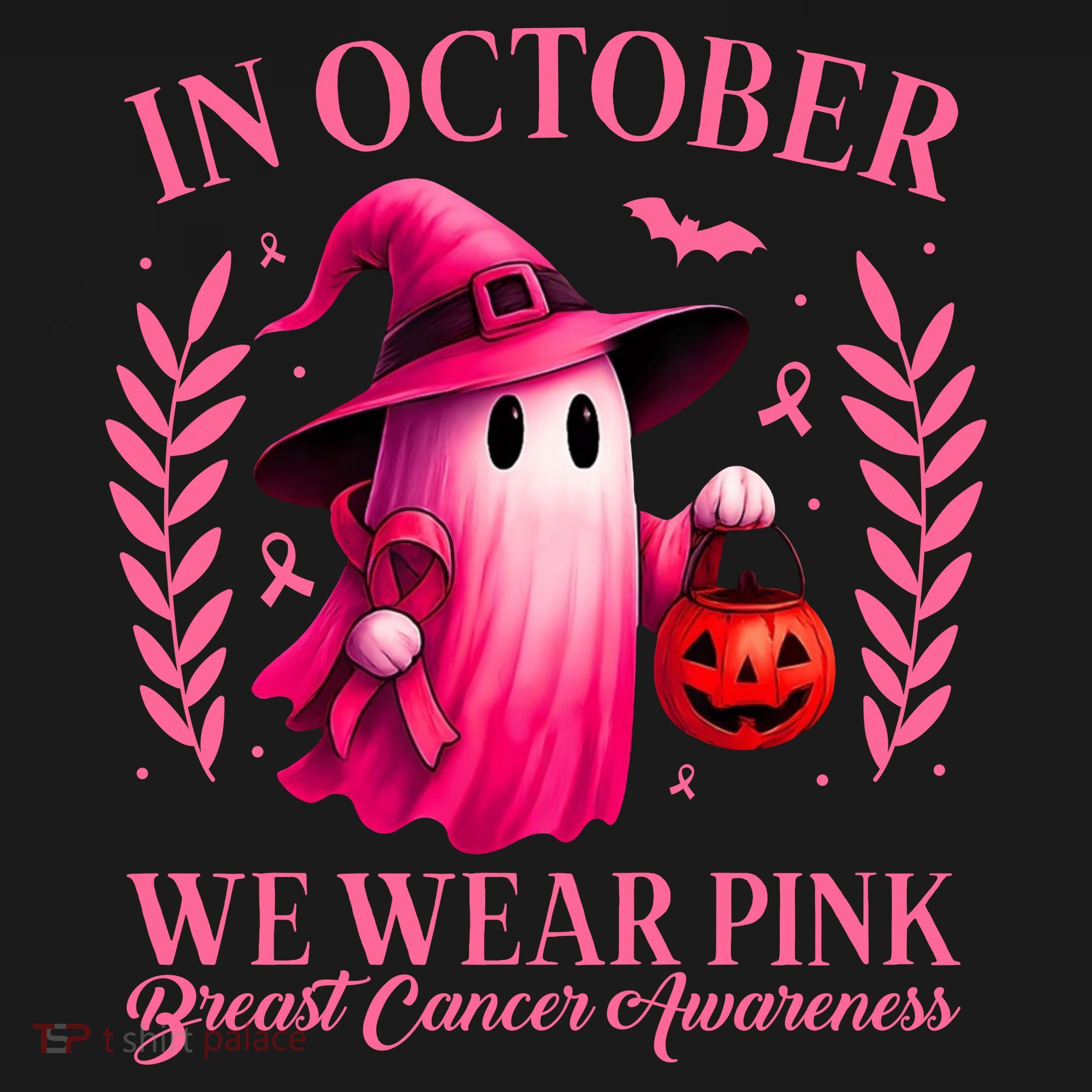 Breast Cancer Halloween Ghost Wear Pink In October Polo