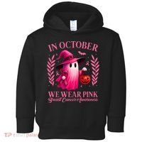 Breast Cancer Halloween Ghost Wear Pink In October Toddler Hoodie thumb 0