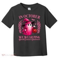 Breast Cancer Halloween Ghost Wear Pink In October Toddler T-Shirt thumb 0