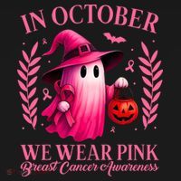 Breast Cancer Halloween Ghost Wear Pink In October Visor thumb 3