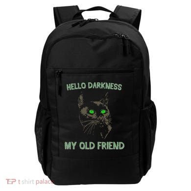 Black Cat Hello Darkness My Old Friend Backpack