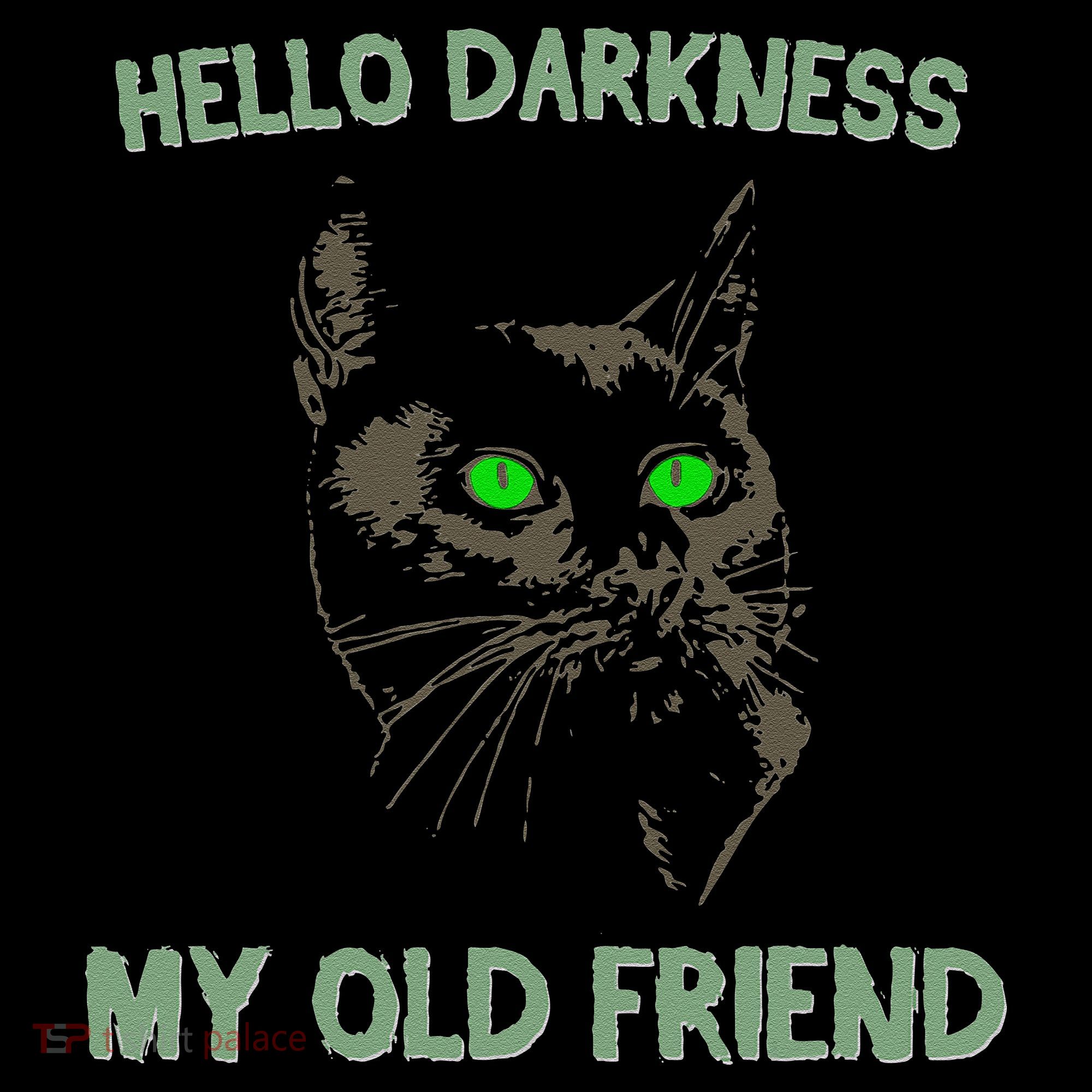 Black Cat Hello Darkness My Old Friend Coffee Mug