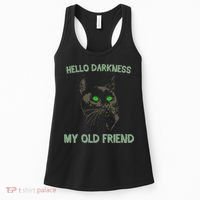 Black Cat Hello Darkness My Old Friend Women's Tank Top thumb 0