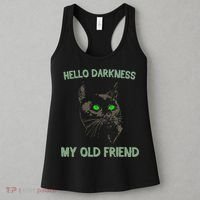 Black Cat Hello Darkness My Old Friend Women's Tank Top thumb 3