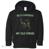 Black Cat Hello Darkness My Old Friend Toddler Hoodie thumb 0