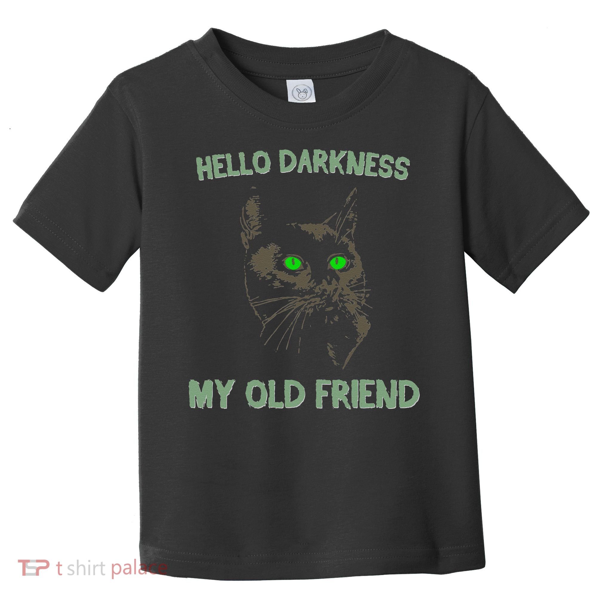 Black Cat Hello Darkness My Old Friend Toddler T-Shirt